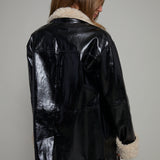 Presley Faux Leather Fur Trim Jacket