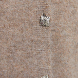Raven Embellished Feather Trim Cardigan