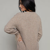 Raven Embellished Feather Trim Cardigan