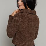 Mirabel Collared Button Cropped Sweater