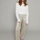 Piper Off The Shoulder Knit Sweater - Ivory