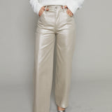 Tommy High Rise Bowed Wide Leg Jean - Champagne Luster