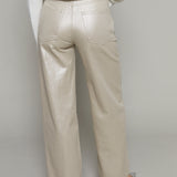 Tommy High Rise Bowed Wide Leg Jean - Champagne Luster