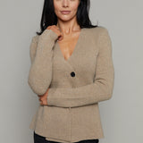 Chrissy Peplum V-Neck Sweater