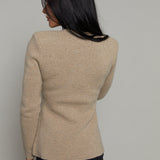 Chrissy Peplum V-Neck Sweater