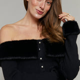 Giovanna Faux Fur Trim Sweater