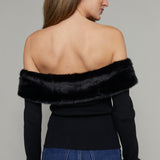 Giovanna Faux Fur Trim Sweater