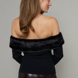 Giovanna Faux Fur Trim Sweater