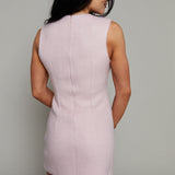 Lilith Beaded Bow Fuzzy Shift Mini Dress