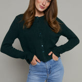 Phoebe Relaxed Cardigan - Garland Green
