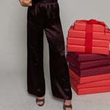 Pia Wide Leg Satin Pants