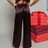 Pia Wide Leg Satin Pants