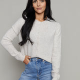 Phoebe Relaxed Cardigan - Oatmeal Heather