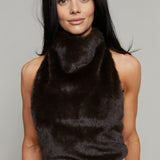 Antoinette Faux Fur Halter Top