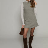 Cecily Houndstooth Mini Dress