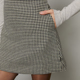 Cecily Houndstooth Mini Dress