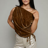 Stacey Velvet Asymmetrical Top