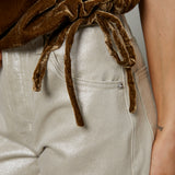 Stacey Velvet Asymmetrical Top