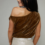 Stacey Velvet Asymmetrical Top