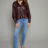 Mandy Faux Leather Shirt