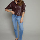 Mandy Faux Leather Shirt