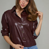 Mandy Faux Leather Shirt