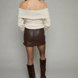Tabathia Faux Leather Mini Skirt
