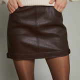 Tabathia Faux Leather Mini Skirt