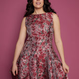 Kendall Floral Jacquard Mini Dress