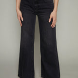 Jenna Black Low Slung Palazzo Jeans - Zen