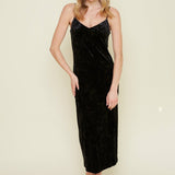 Abbie Crushed Velvet Midi Dress