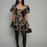 Jillian Floral Jacquard Mini Dress