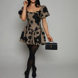 Jillian Floral Jacquard Mini Dress