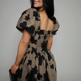 Jillian Floral Jacquard Mini Dress