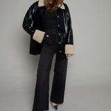 Presley Faux Leather Fur Trim Jacket