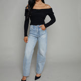 Anne Off The Shoulder Bow Top
