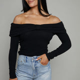 Anne Off The Shoulder Bow Top