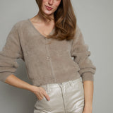Giada Fluffy Crop Cardigan