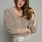 Giada Fluffy Crop Cardigan