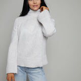 Vienna Funnel Neck Sweater - Turtle Dove