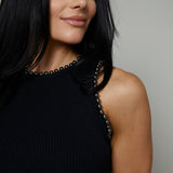 Kenzie Pearl Embellished Rib Knit Bodysuit