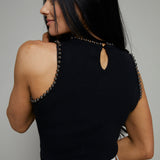 Kenzie Pearl Embellished Rib Knit Bodysuit