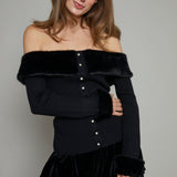 Giovanna Faux Fur Trim Sweater