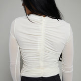 Cami Mesh Ruched Top