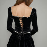 Charlie Velvet Corset Top