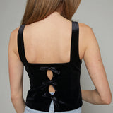 Bella Velvet Bow Back Top