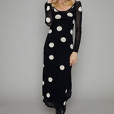 Rooney Polka Dot Knit Midi Dress