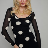 Rooney Polka Dot Knit Midi Dress