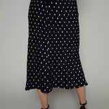 Cora Pleated Polka Dot Slip Skirt