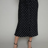Cora Pleated Polka Dot Slip Skirt